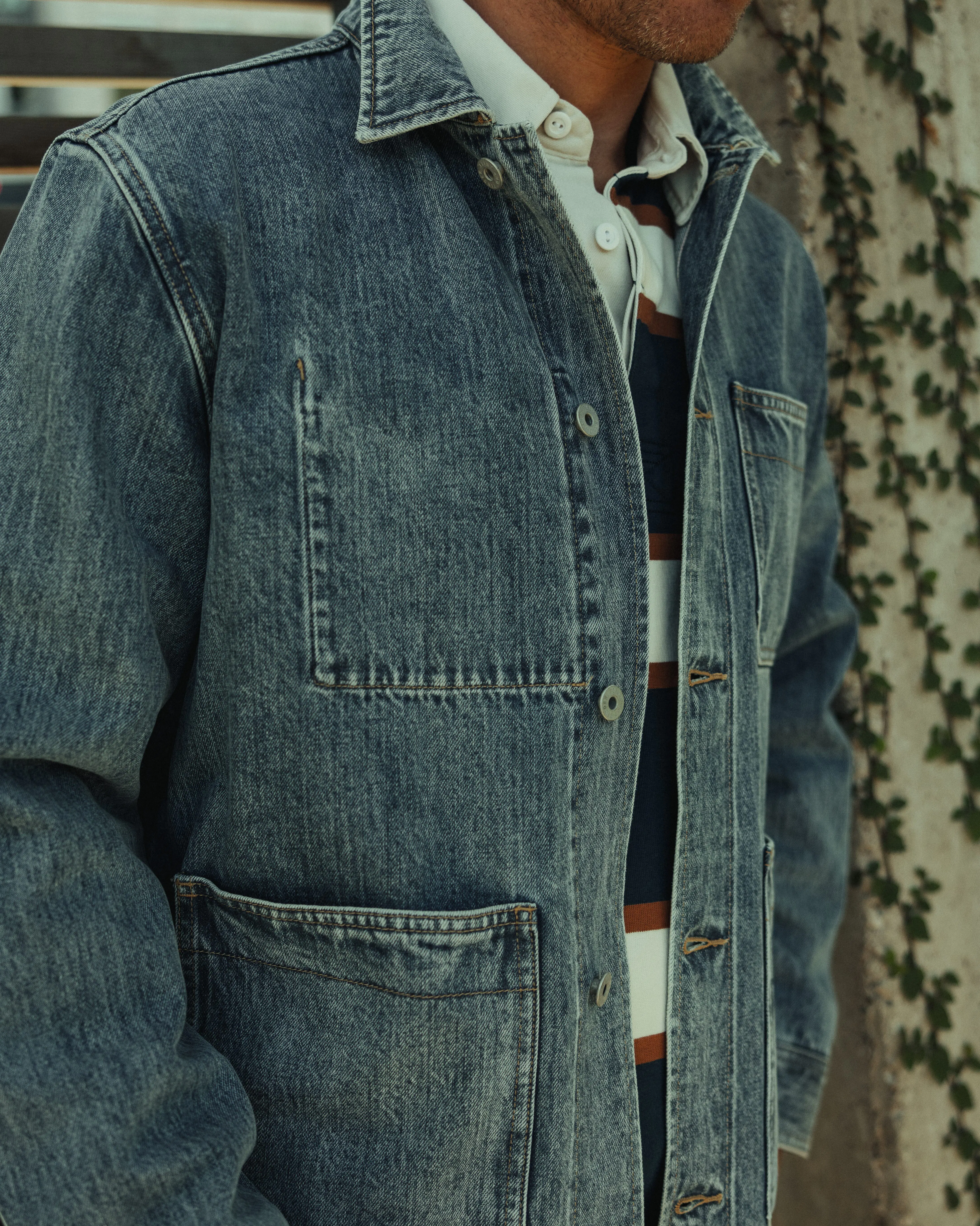 Flint and Tinder Selvedge Denim Chore Jacket - Lanier Wash | Chore