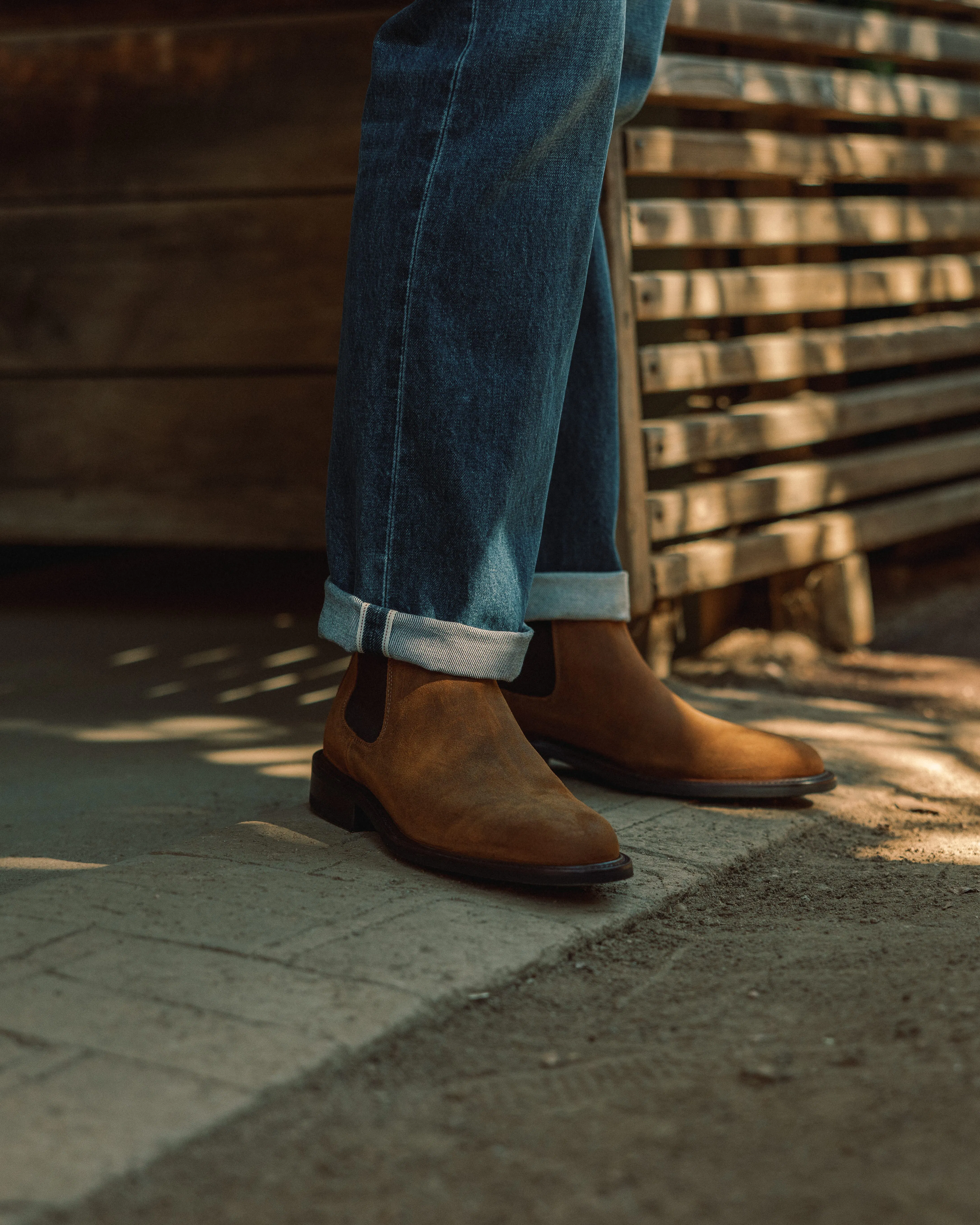 Rhodes Footwear Vibram® 430 Mini Lug Chelsea Boot - Waxed Ginger