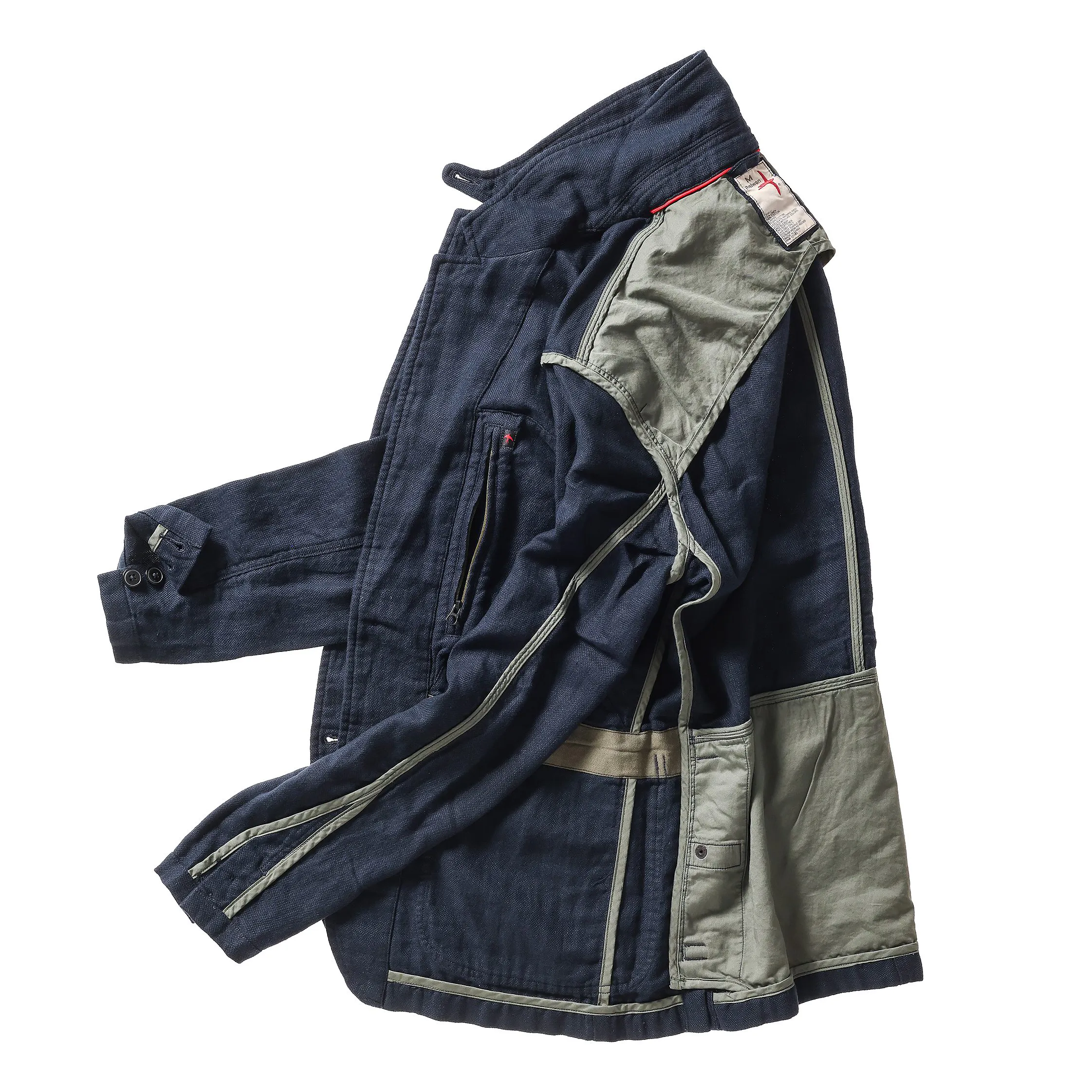 Relwen Tropical Trap Linen Blazer - Dark Navy Hopsack | Blazers