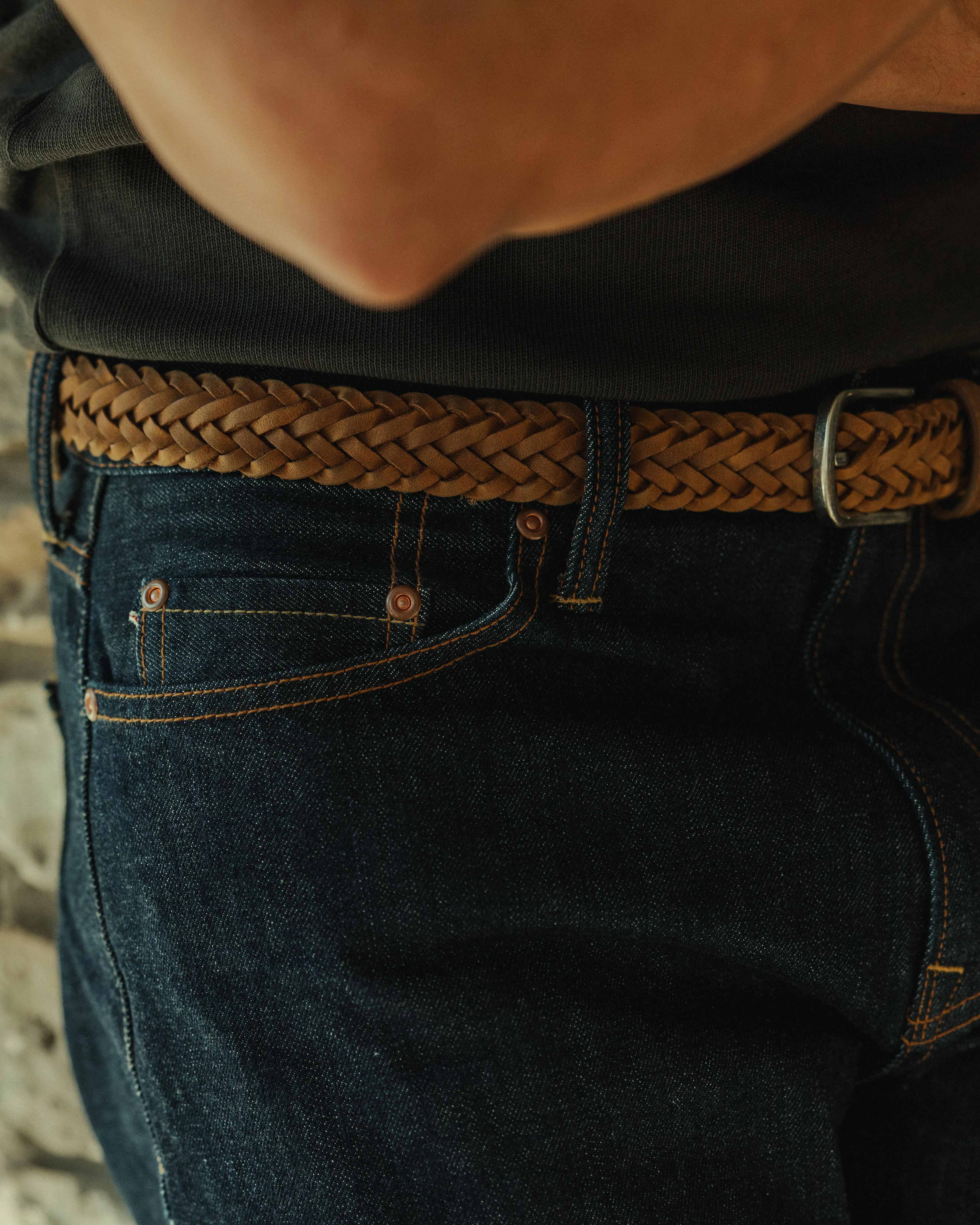 Flint and Tinder Braided Leather Belt - Tan | Woven Belts | Huckberry