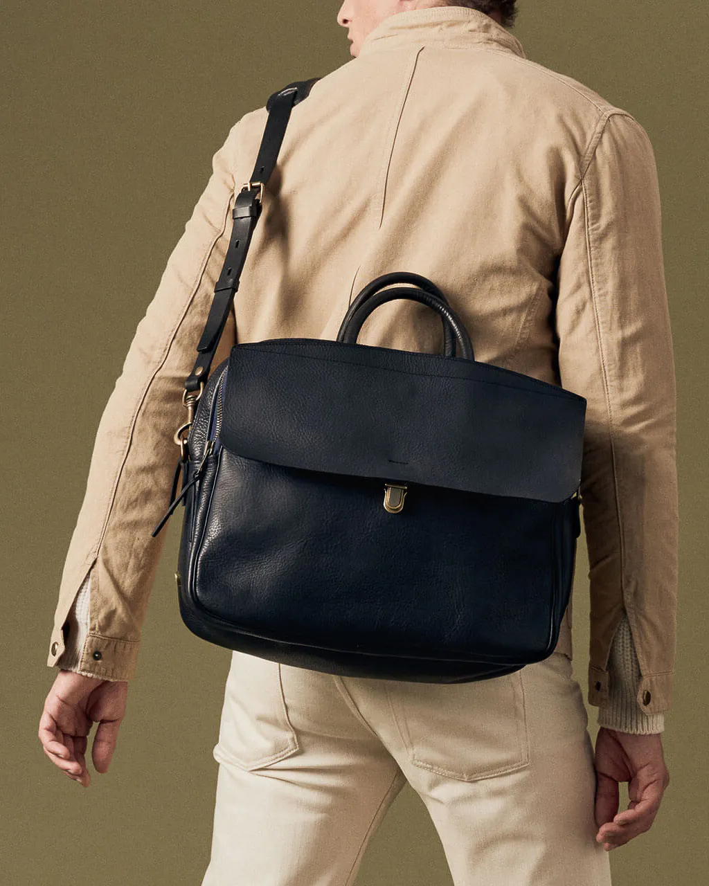 Bleu de Chauffe Zeppo Business Bag - Black | Briefcases | Huckberry