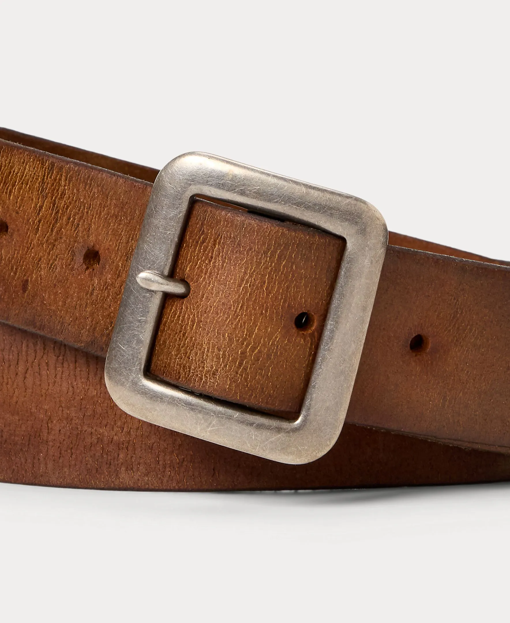 RRL Burlington Leather Belt - Mid Brown | Casual Belts | Huckberry
