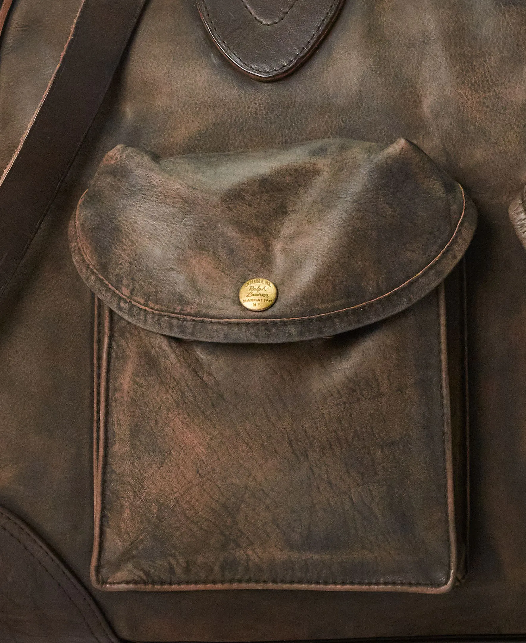 RRL Leather Burlington Duffel - Dark Brown | Duffel Bags | Huckberry