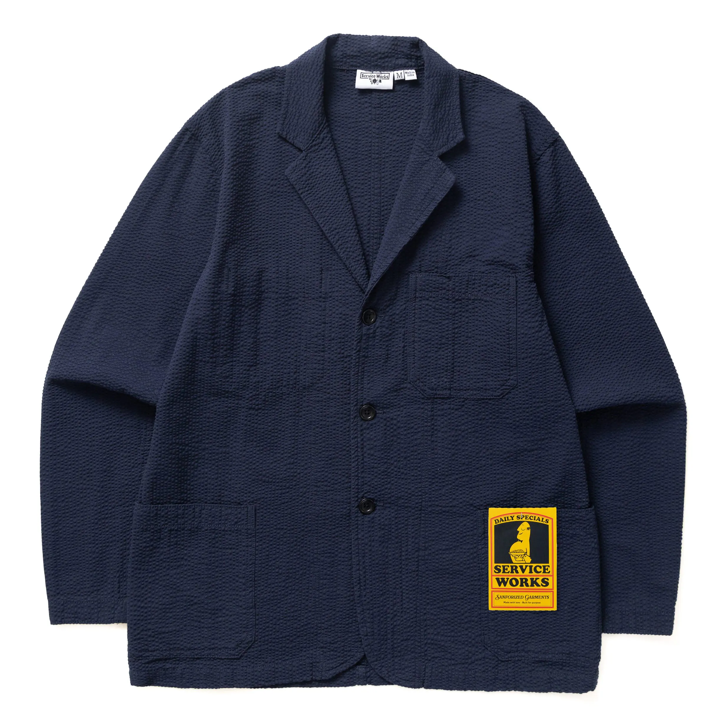 Service Works Seersucker Sever Suit Jacket - Navy Stripe | Blazers