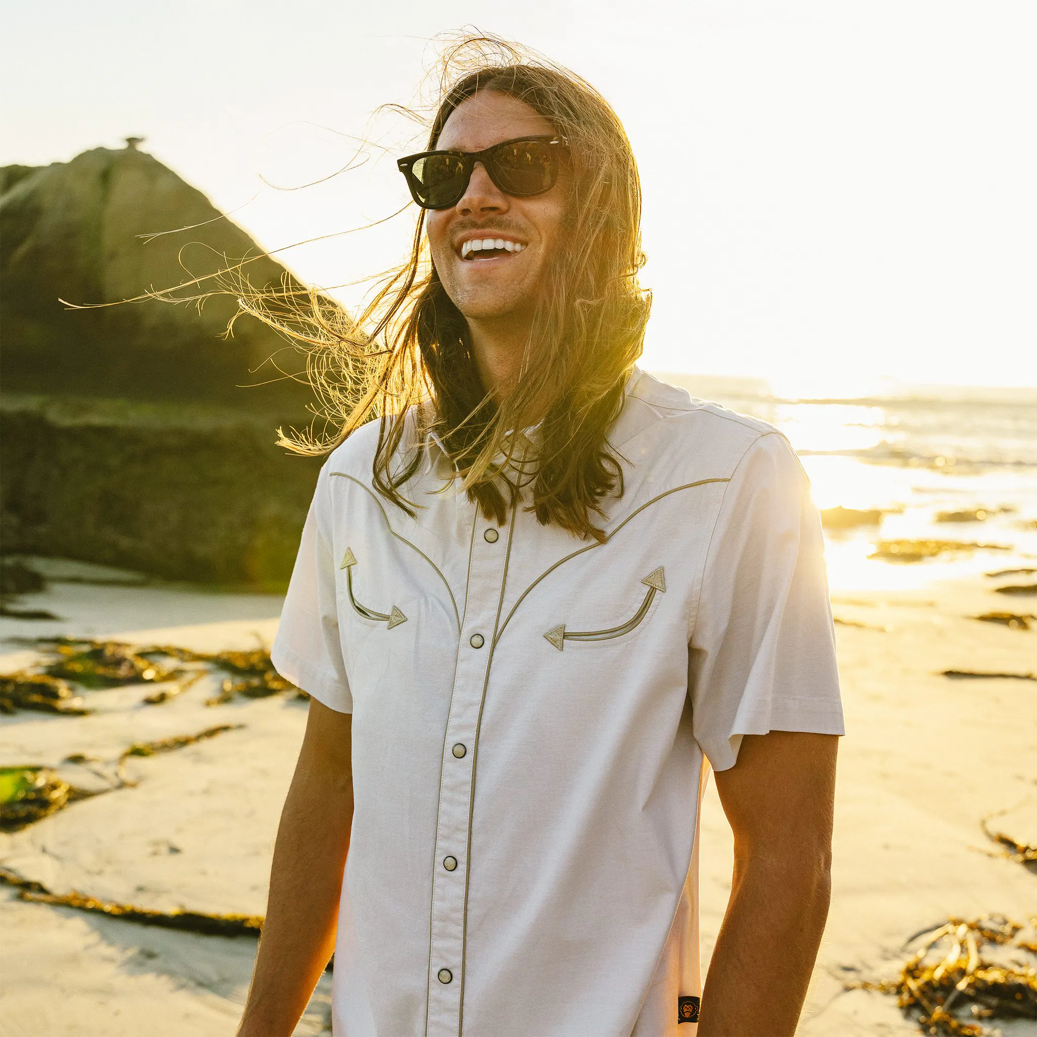 Howler Brothers Broncbuster Short Sleeve Snapshirt - Sand | Short