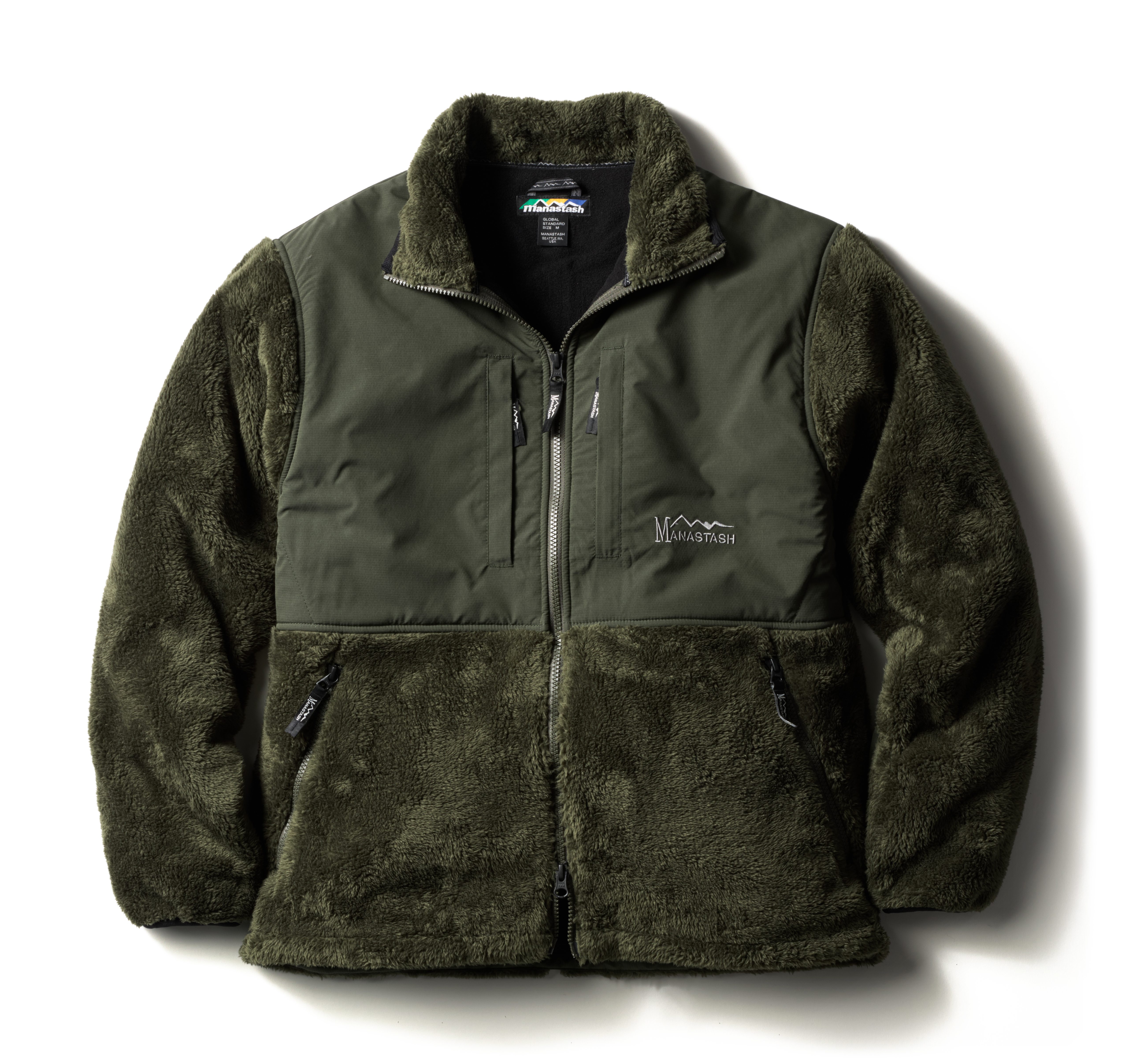 Manastash Big Foot Waterproof Fleece Jacket - Olive | Fleece