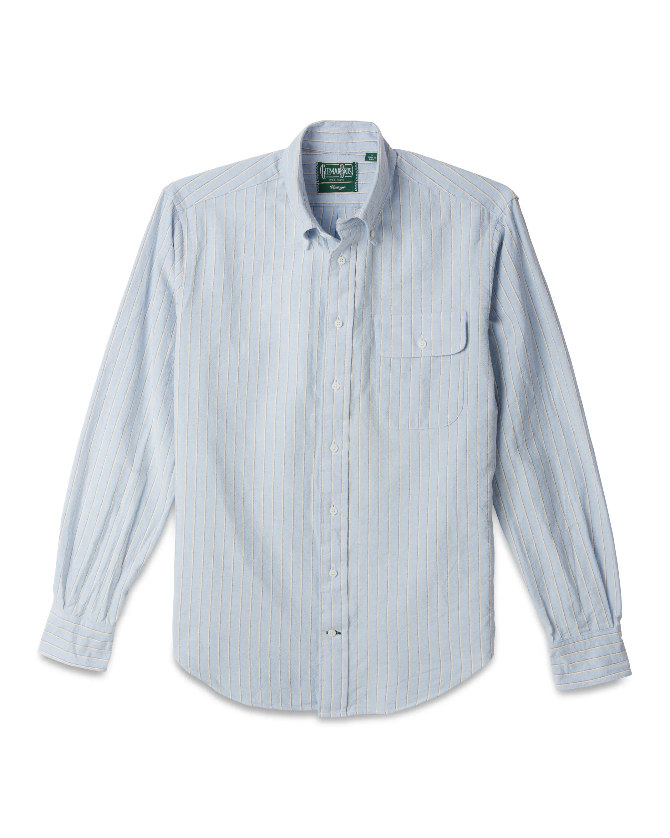 Gitman Vintage Blue Striped Japanese Oxford S Gitman Vintage Blue Striped Japanese Oxford S