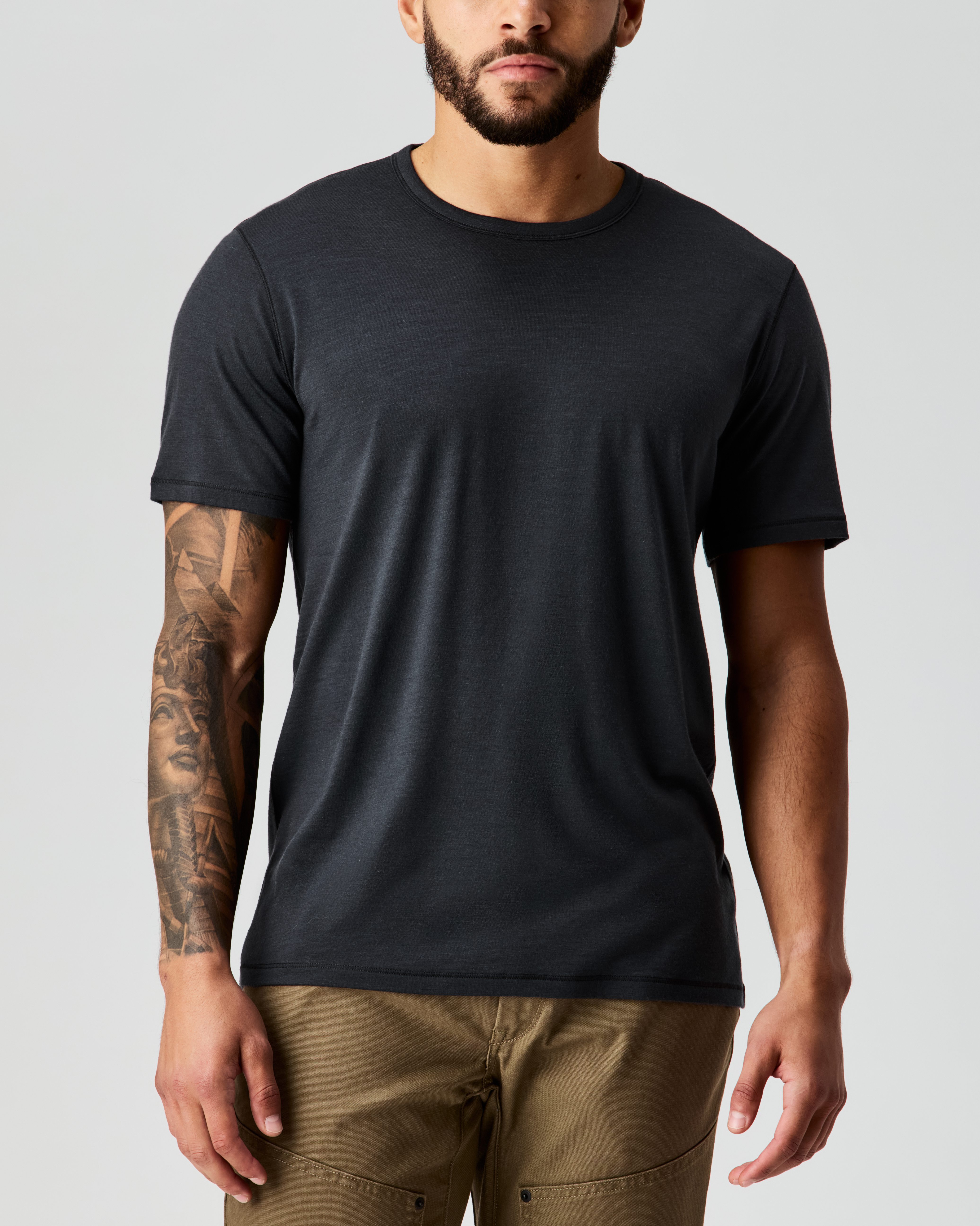 Proof 72-Hour Merino T-Shirt - Classic Fit - Stone Black | T