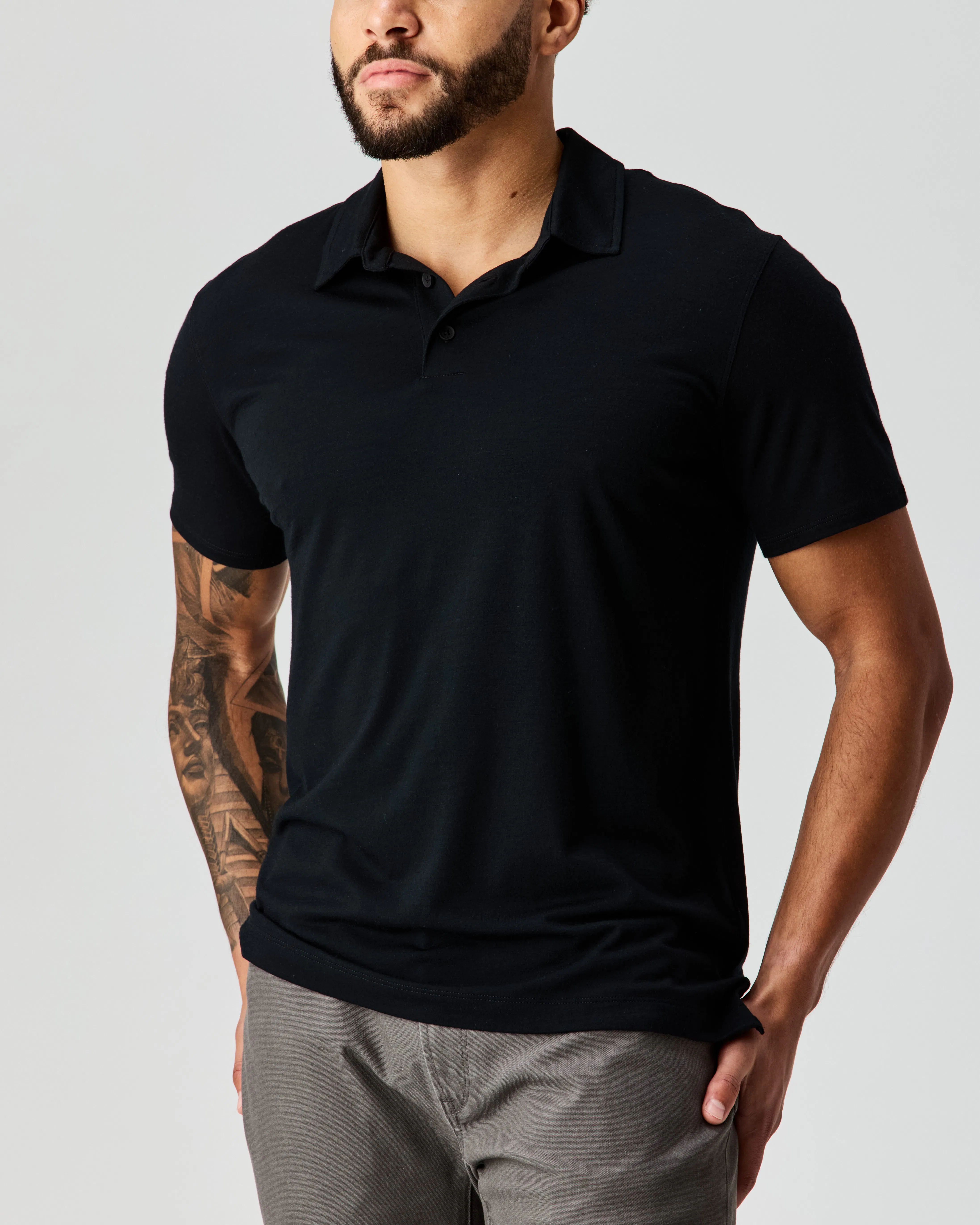 Proof 72-Hour Merino Polo Shirt - Black | Polo Shirts | Huckberry