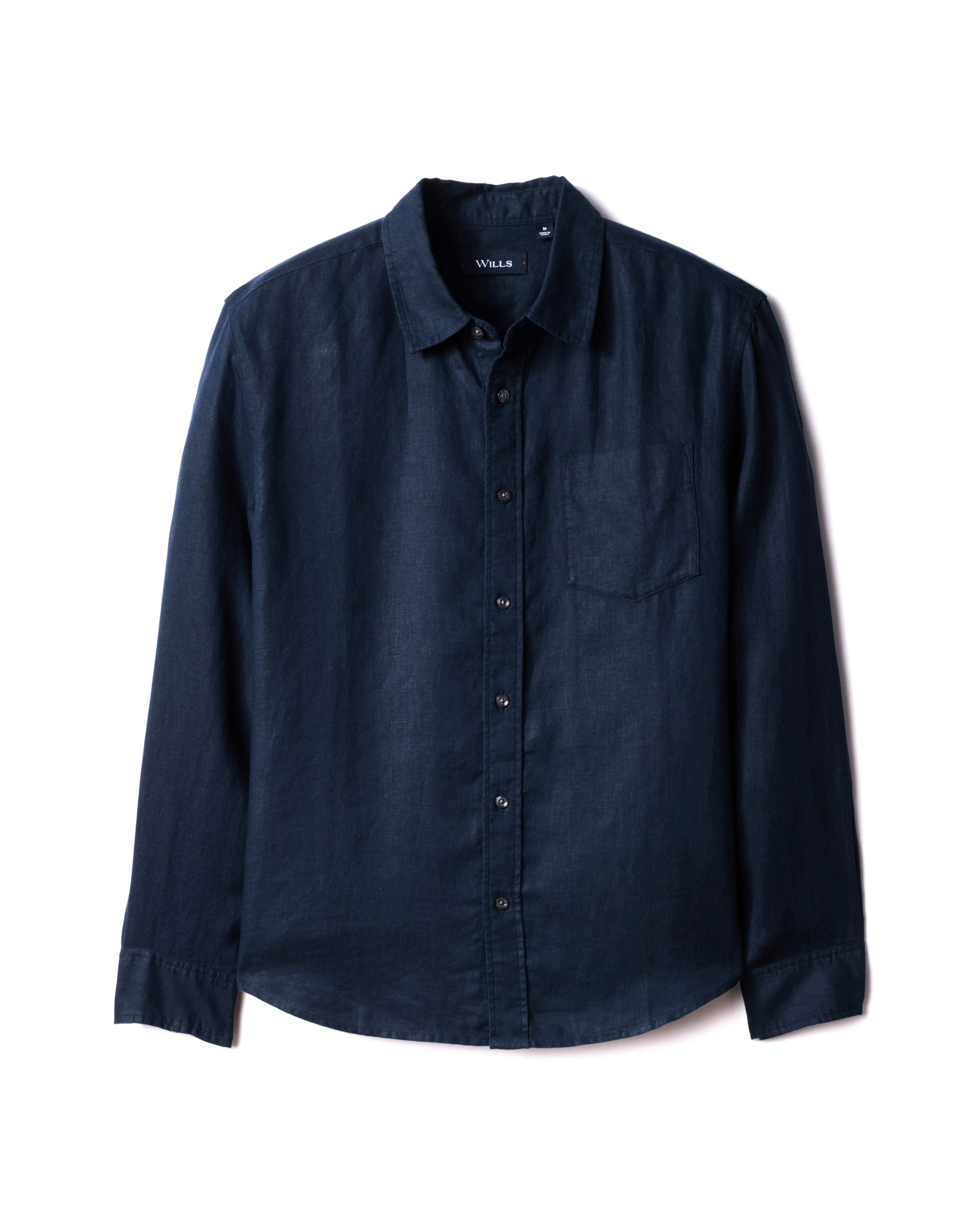 Wills Men's Isles Linen Shirt in Navy, Size XL, Lightweight Wills Men's Isles Linen Shirt in Navy, Size XL, Lightweight