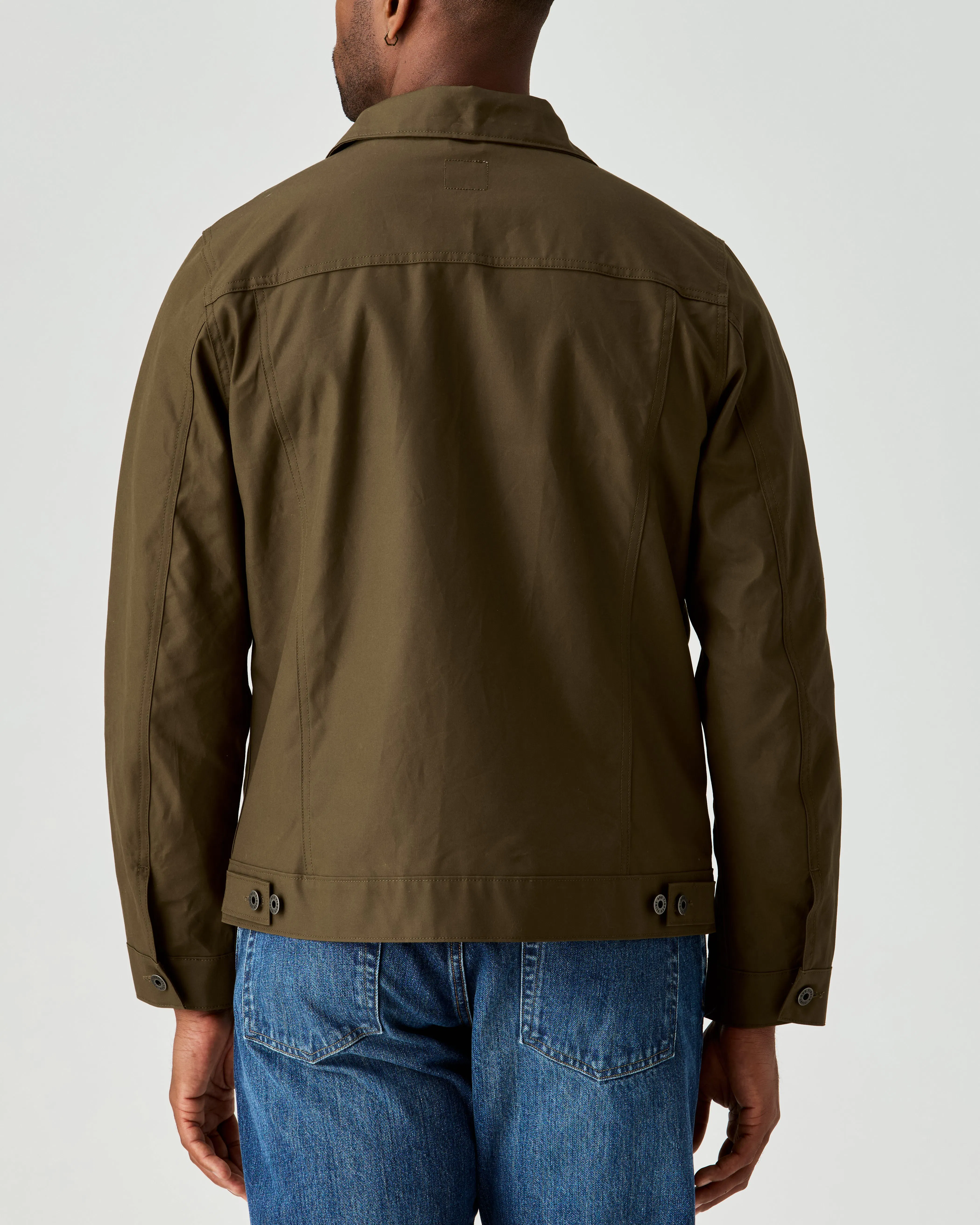 Flint and Tinder Dry Wax Trucker Jacket - Fatigue Green | Trucker 
