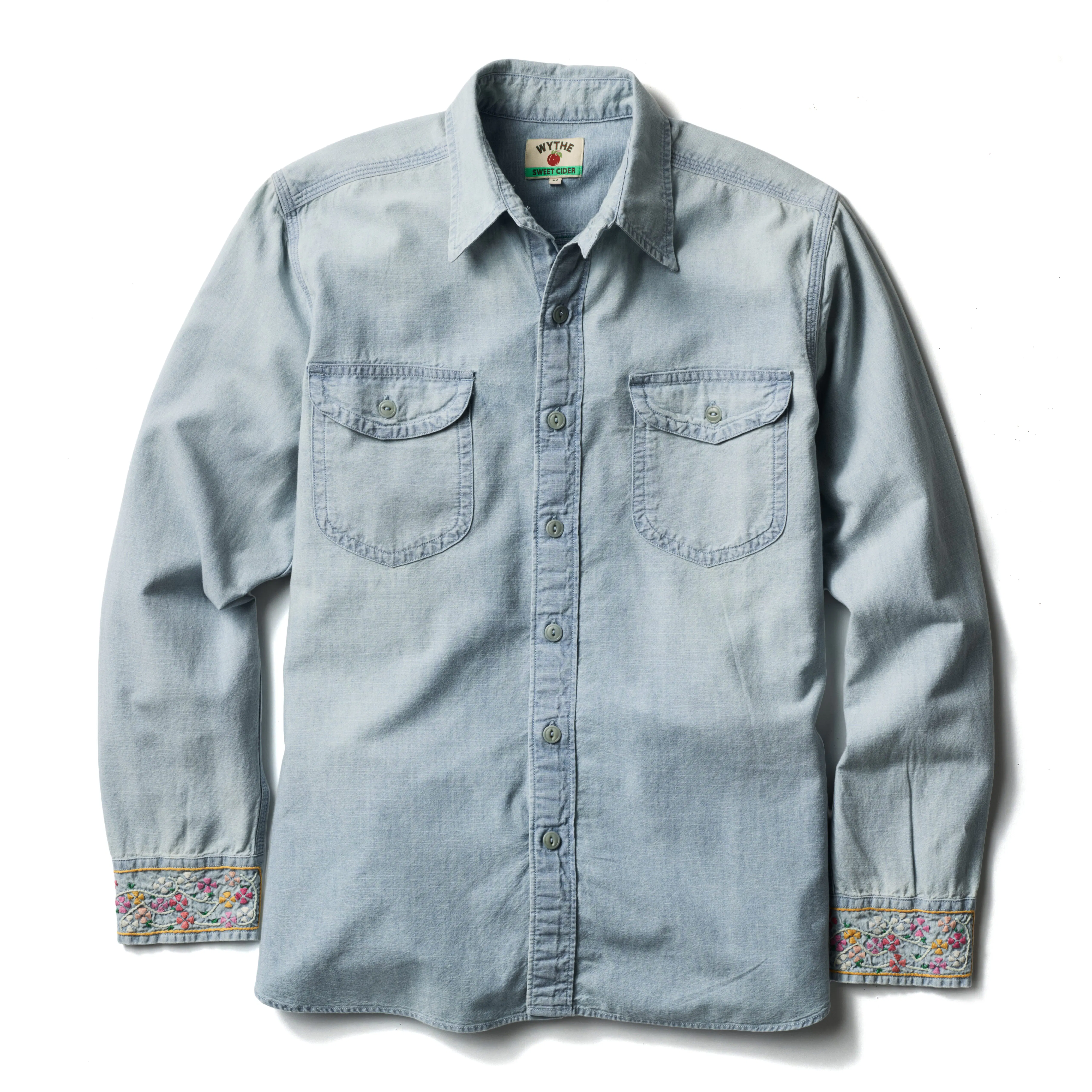 Wythe New York Tencel Pearlsnap Shirt - Mauve | Long Sleeve Shirts