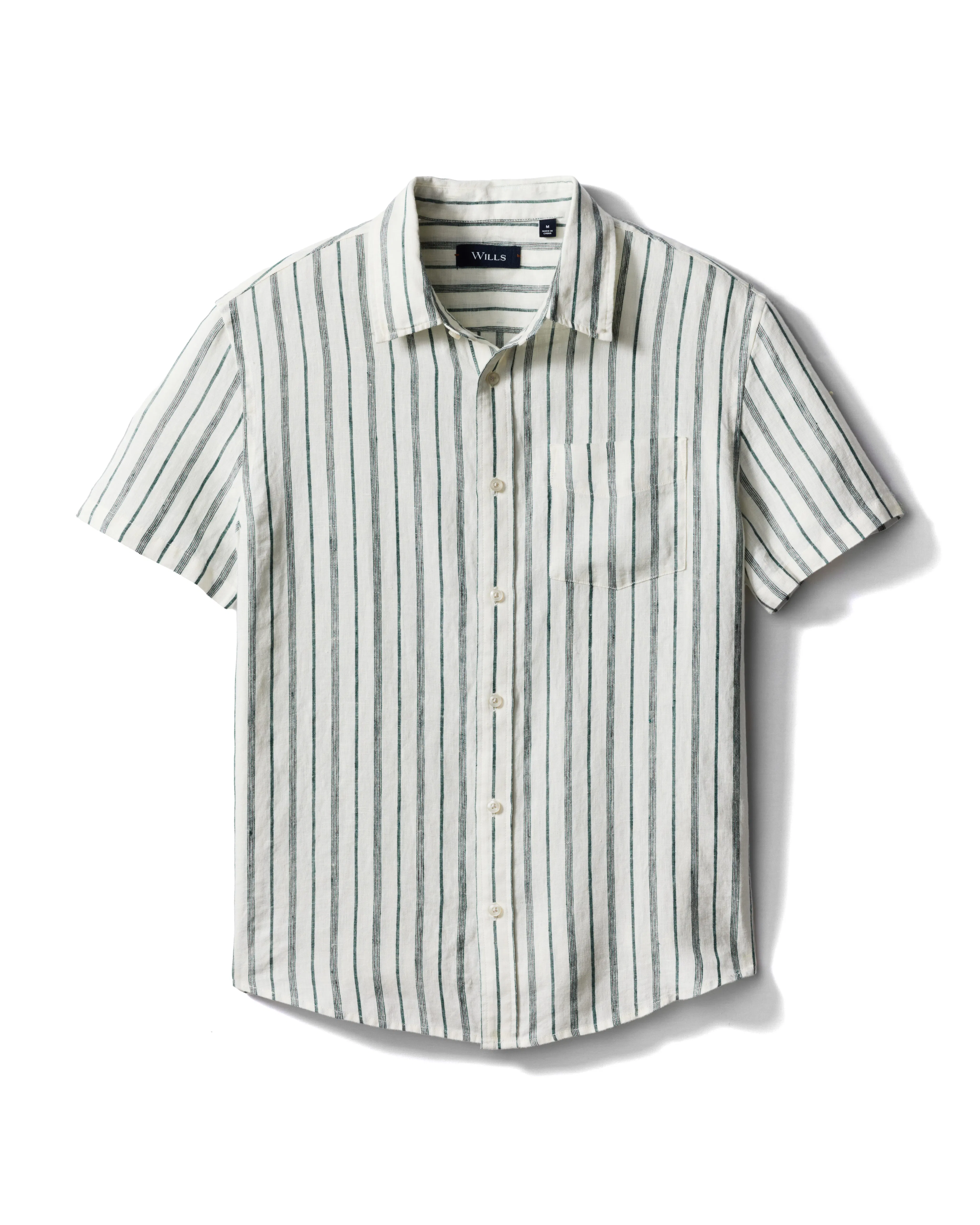 Wills Short Sleeve Isles Linen Shirt - Green Multi Stripe | Short Sleeve Shirts | Huckberry Wills Short Sleeve Isles Linen Shirt - Green Multi Stripe | Short Sleeve Shirts | Huckberry