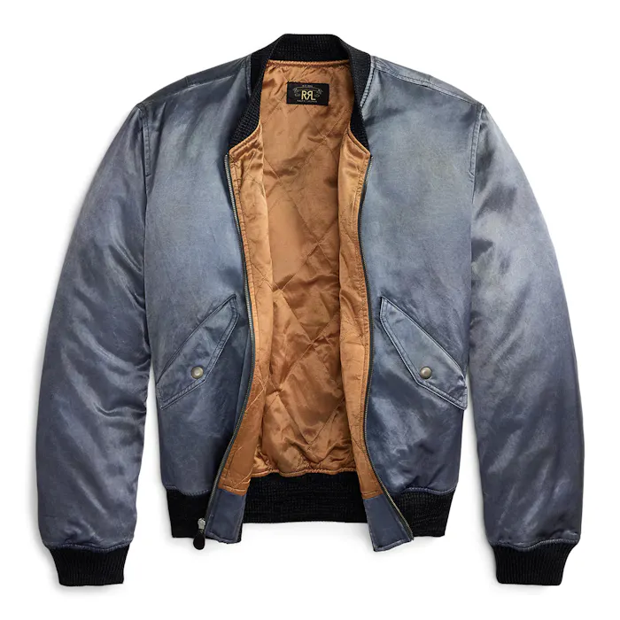 RRL Ridgewell Satin Tour Jacket - Vintage Blue | Winter Jackets