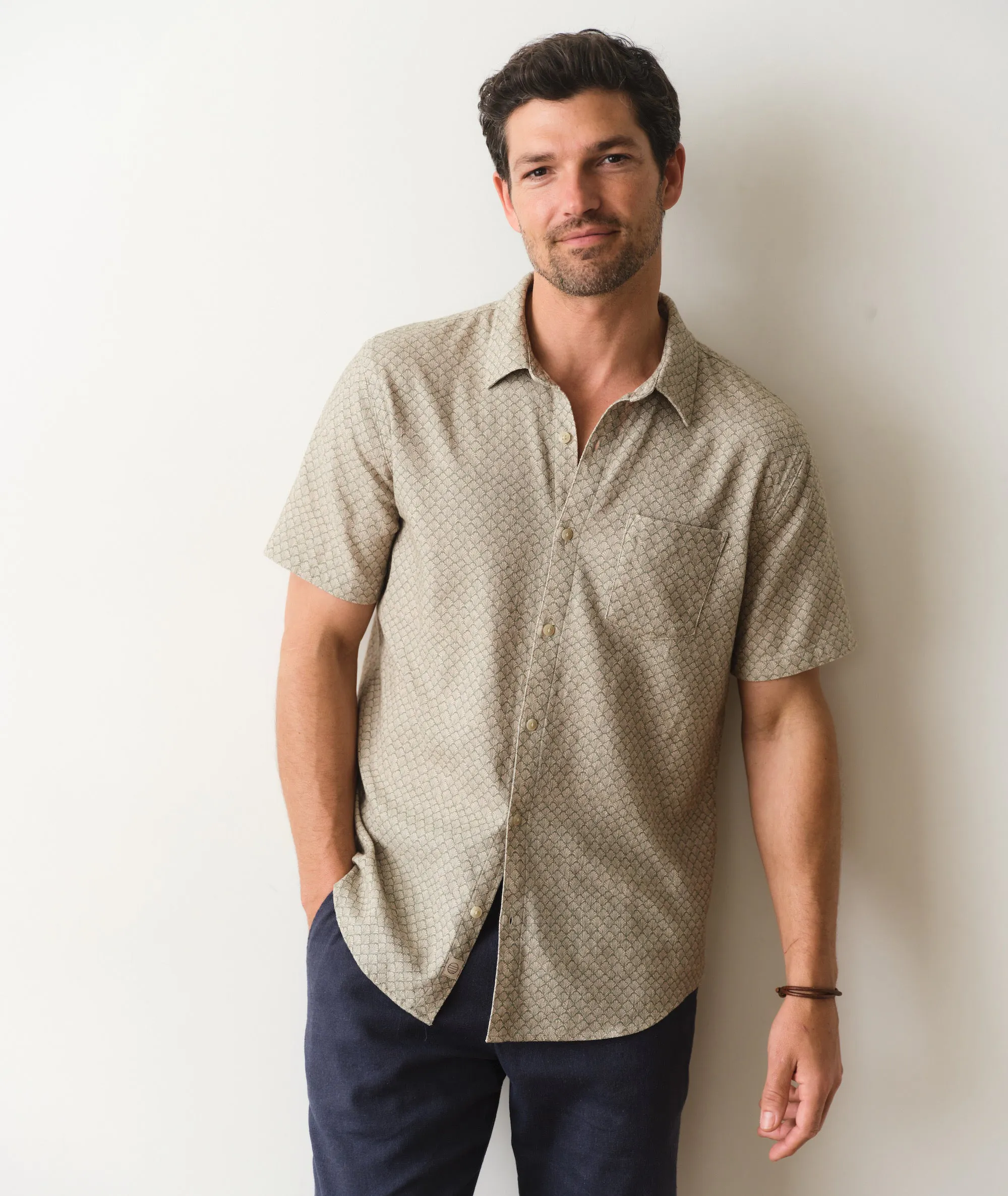 sage green men's dress shirt short sleeve Rails | Flint Shirt - Sage | Premium Cotton | Size XL