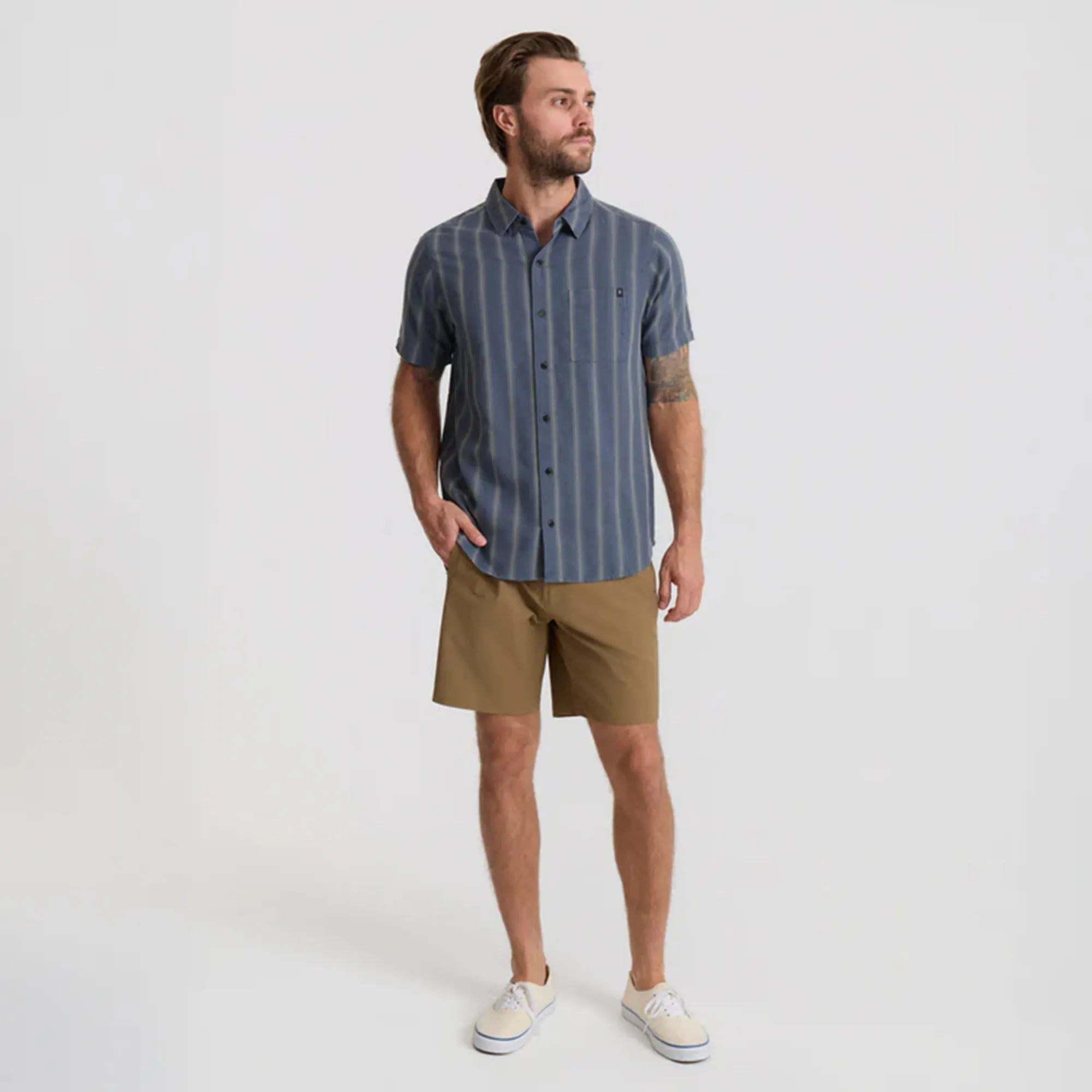 Roark Crosswinds Short Sleeve Shirt - Neptune | Short Sleeve 