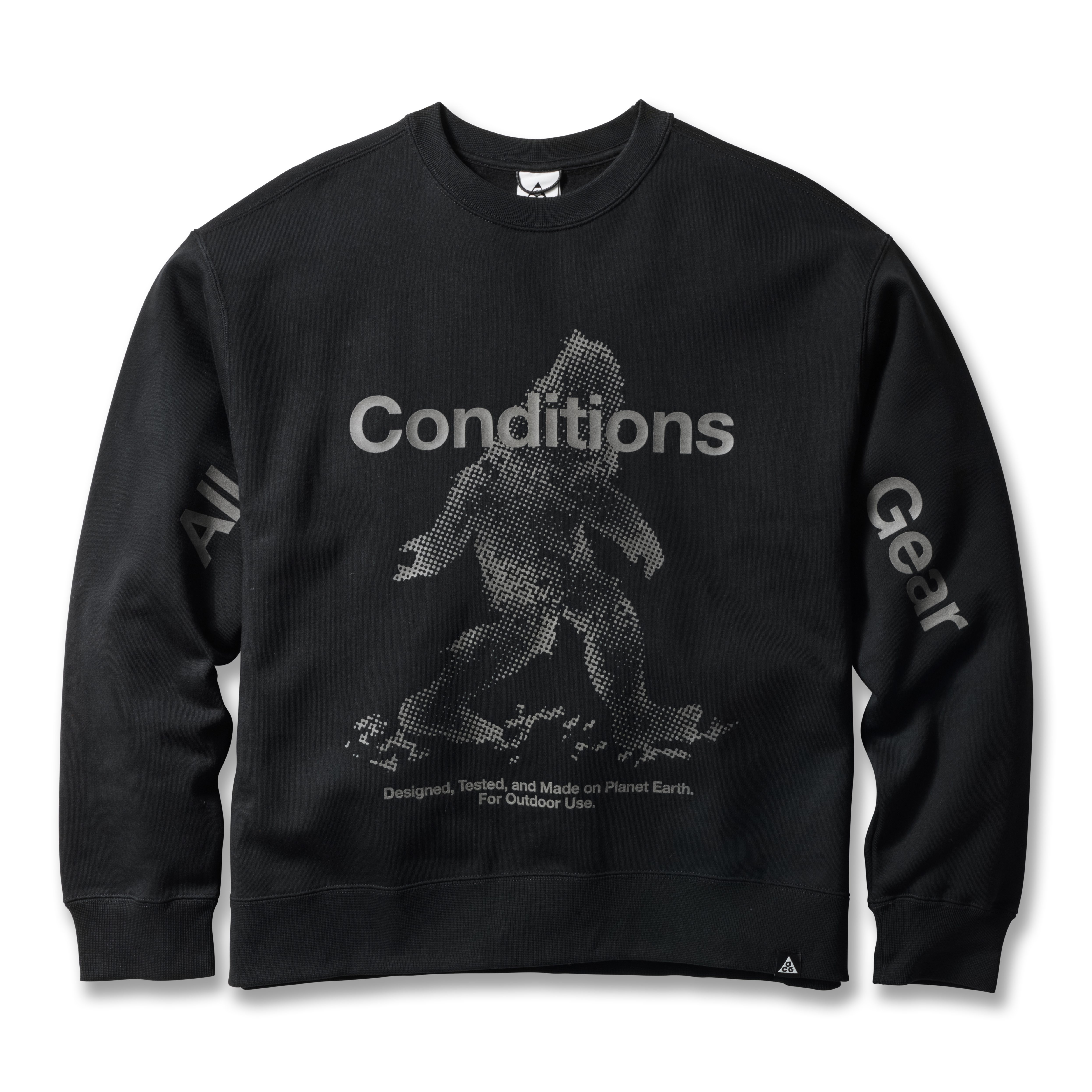 Nike ACG Tuff Fleece Crew - Black | Crewneck Sweatshirts | Huckberry