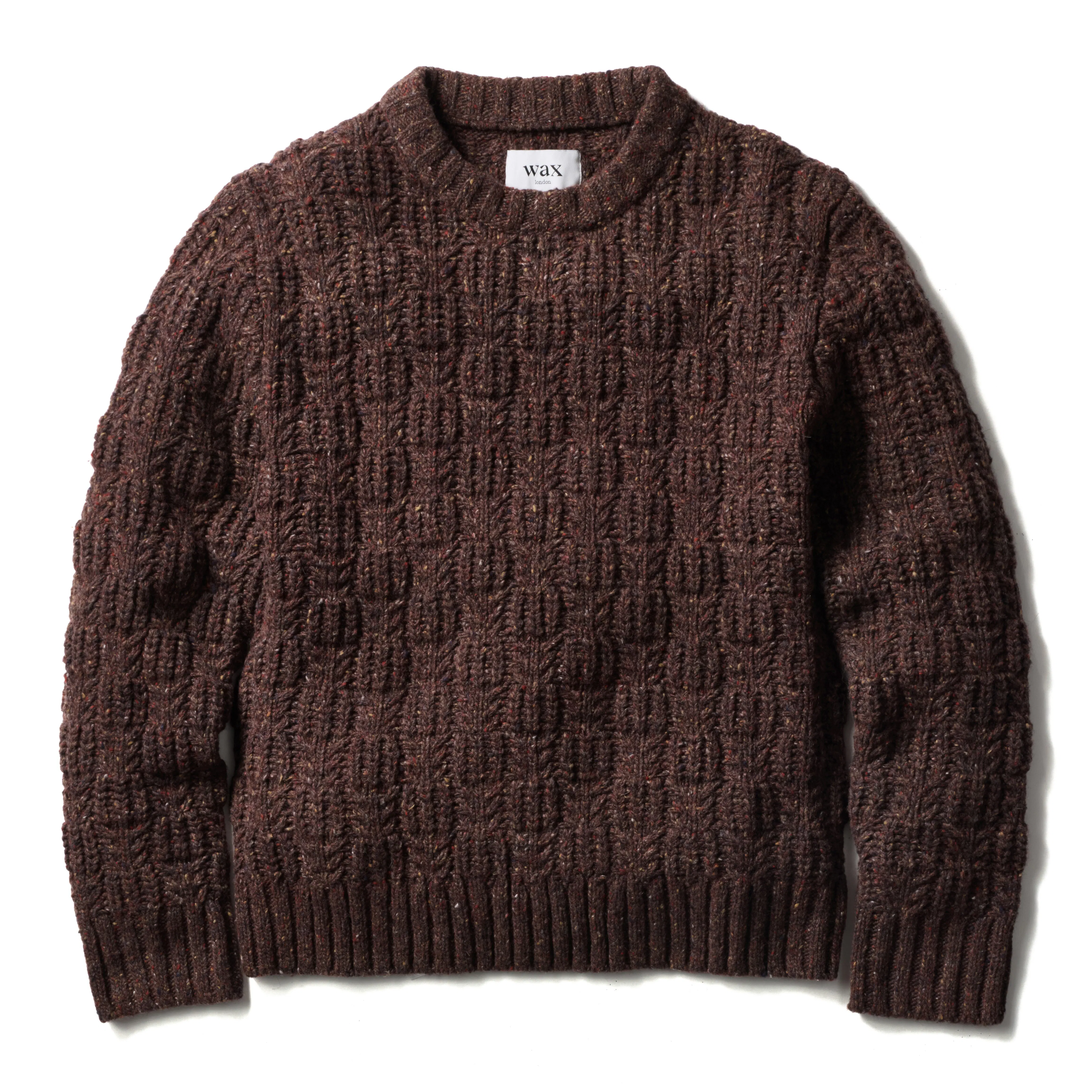 Wax London Tristan Cable Stitch Sweater Polo - Navy | Sweater