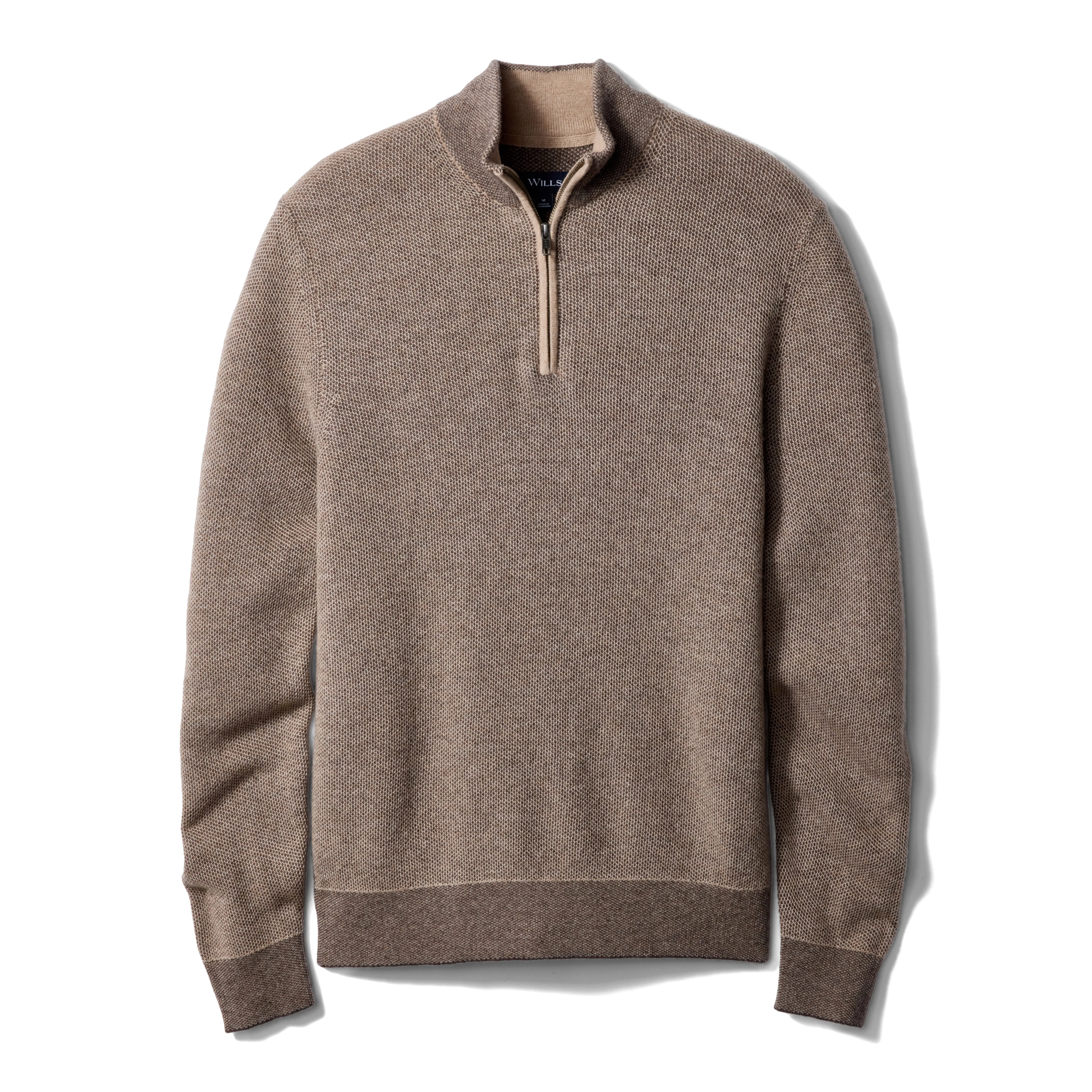 Merino-Cashmere Quarter-Zip Sweater