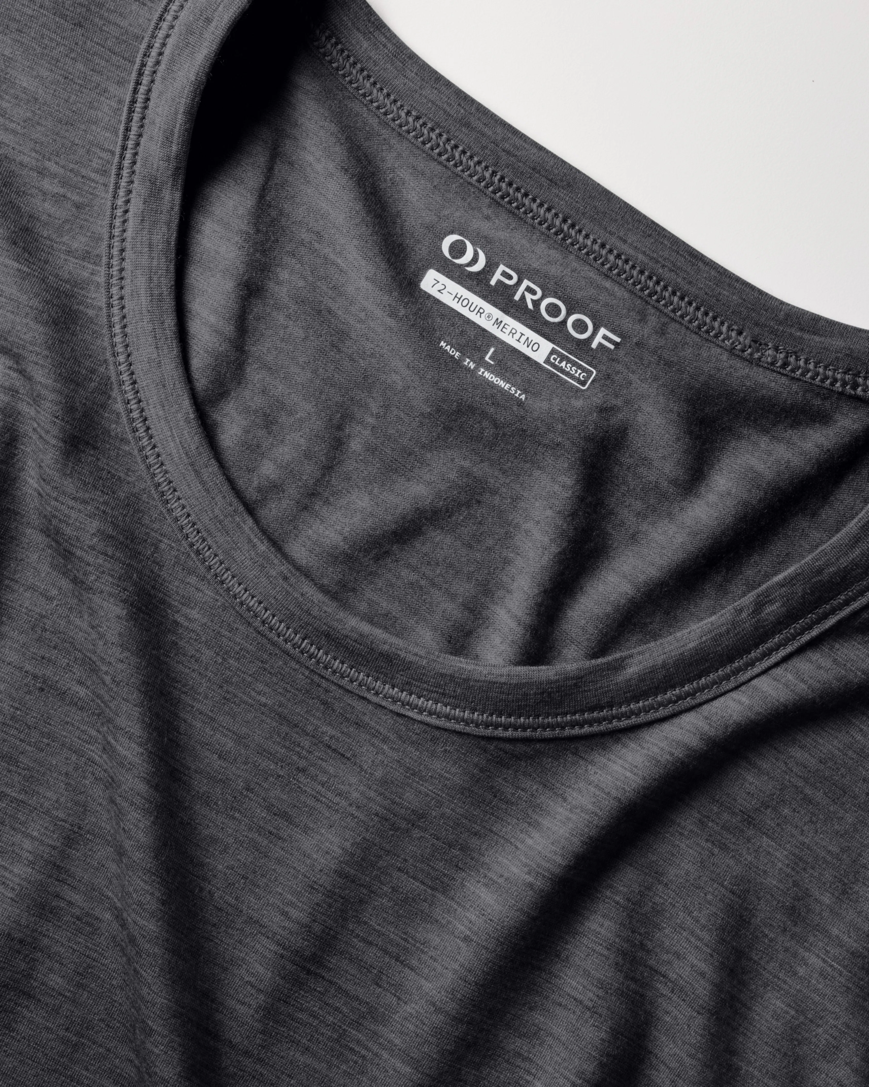Proof 72-Hour Merino T-Shirt - Slim Fit - Charcoal Heather | T