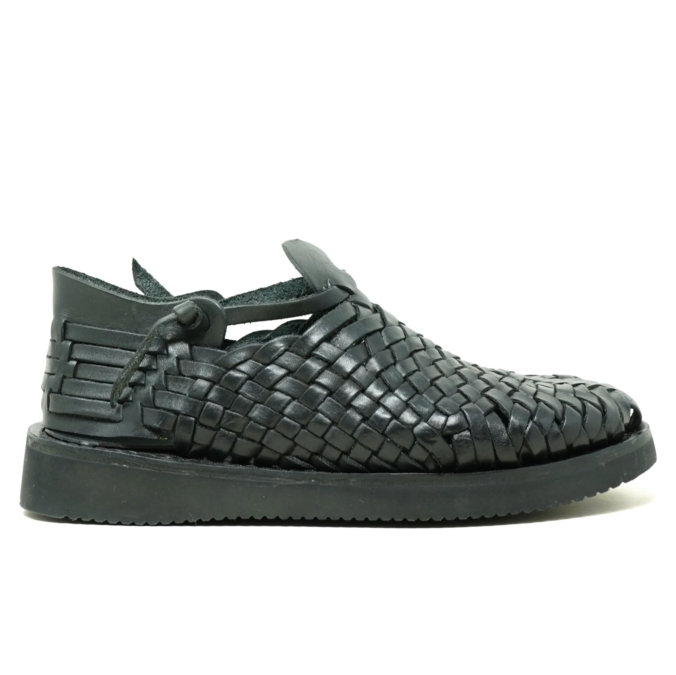 Unmarked Huarache - Black Vegetable Tanned Leather | Loafers 