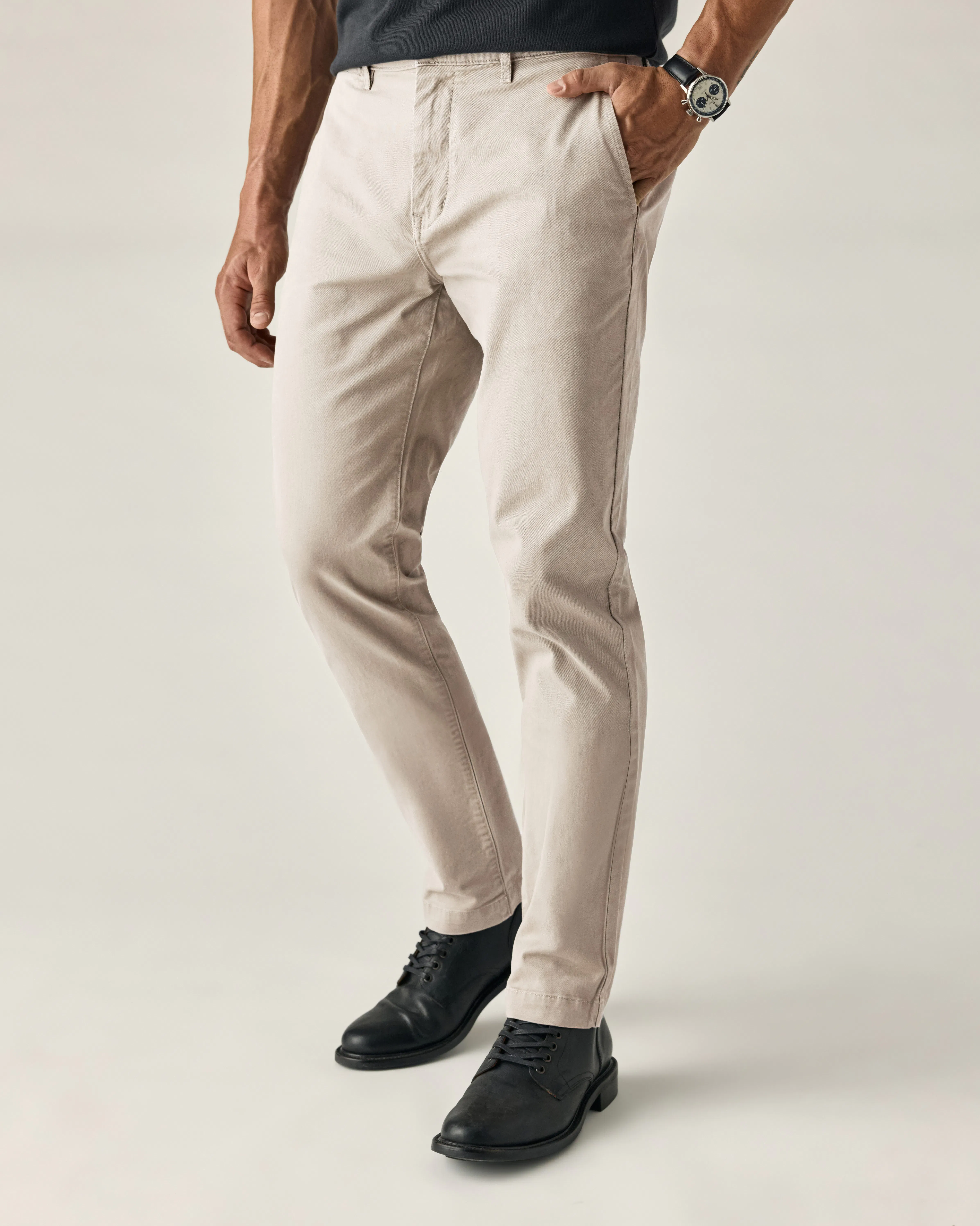 Flint and Tinder 365 Chino Pant - HB Athletic Tapered - Salt