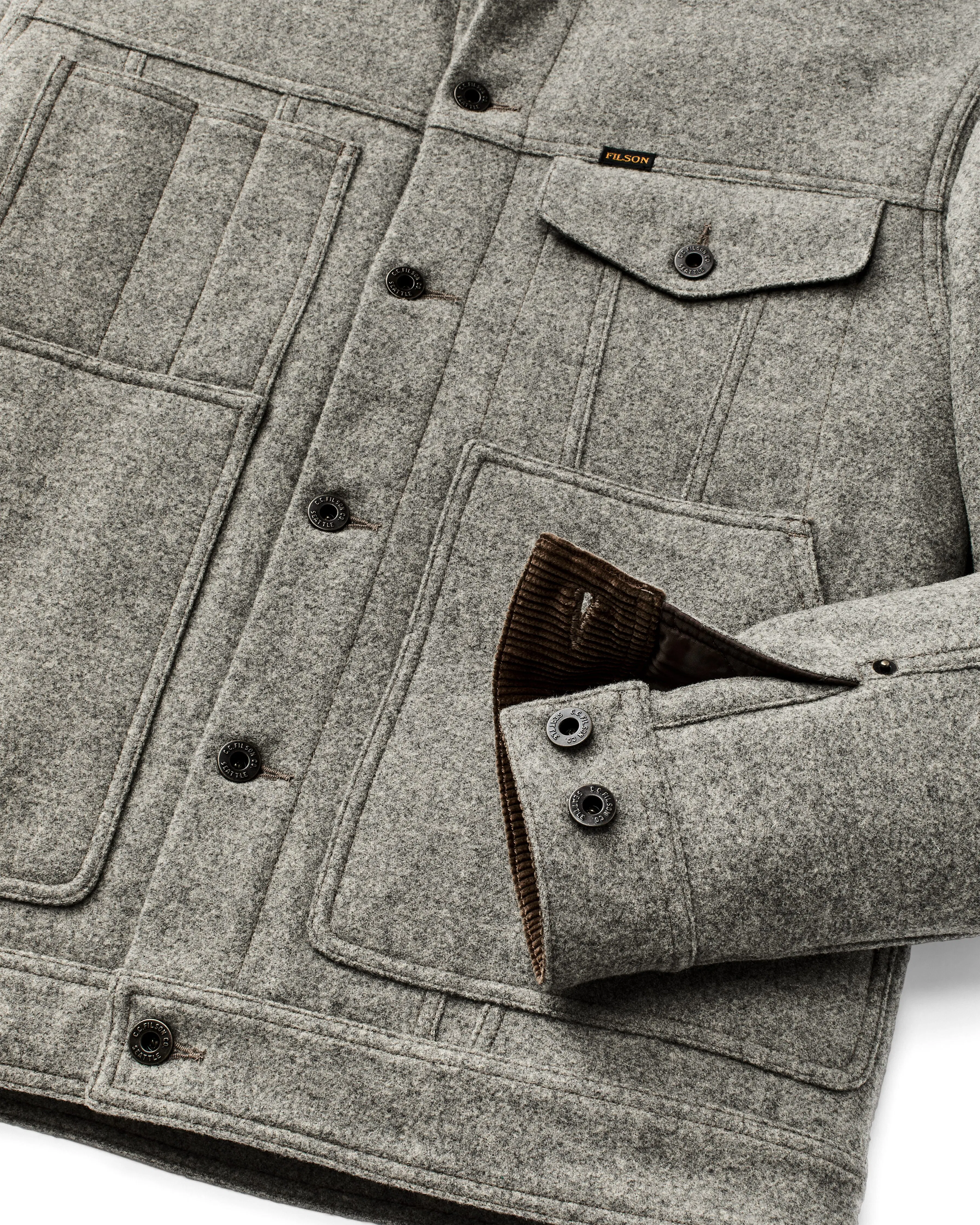 Filson Spokane Insulated Short Cruiser - Vintage Heather Gray