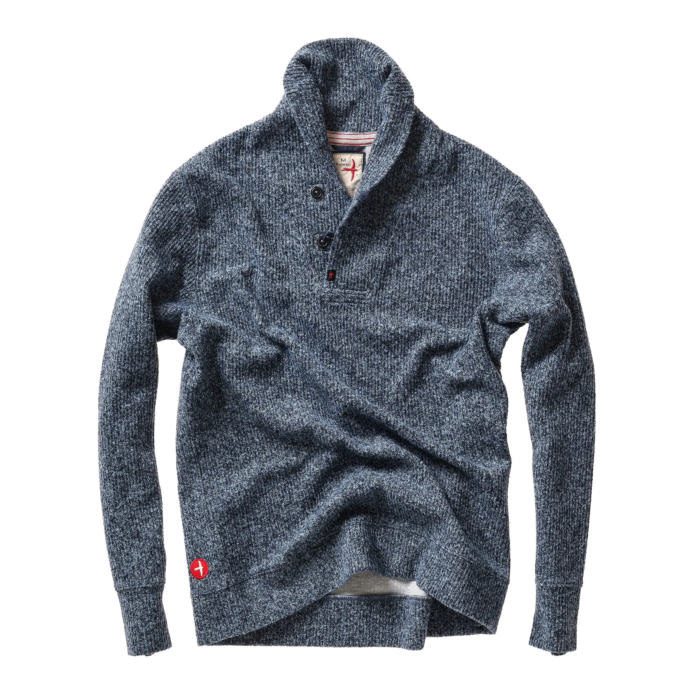 Wills Merino-Cashmere Quarter-Zip Sweater - Forest Solid Honeycomb