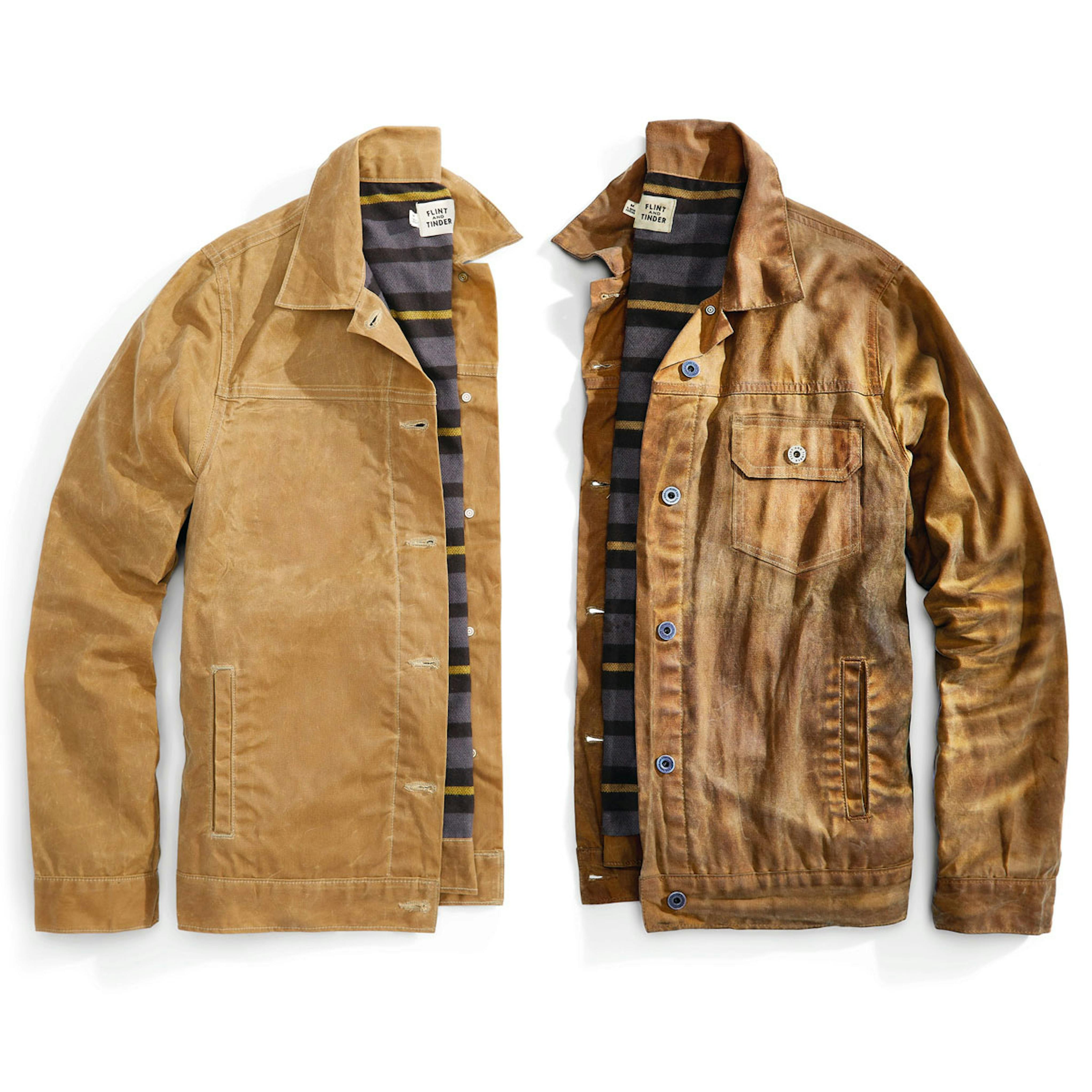 Flint and Tinder Flannellined Waxed Trucker Jacket Huckberry
