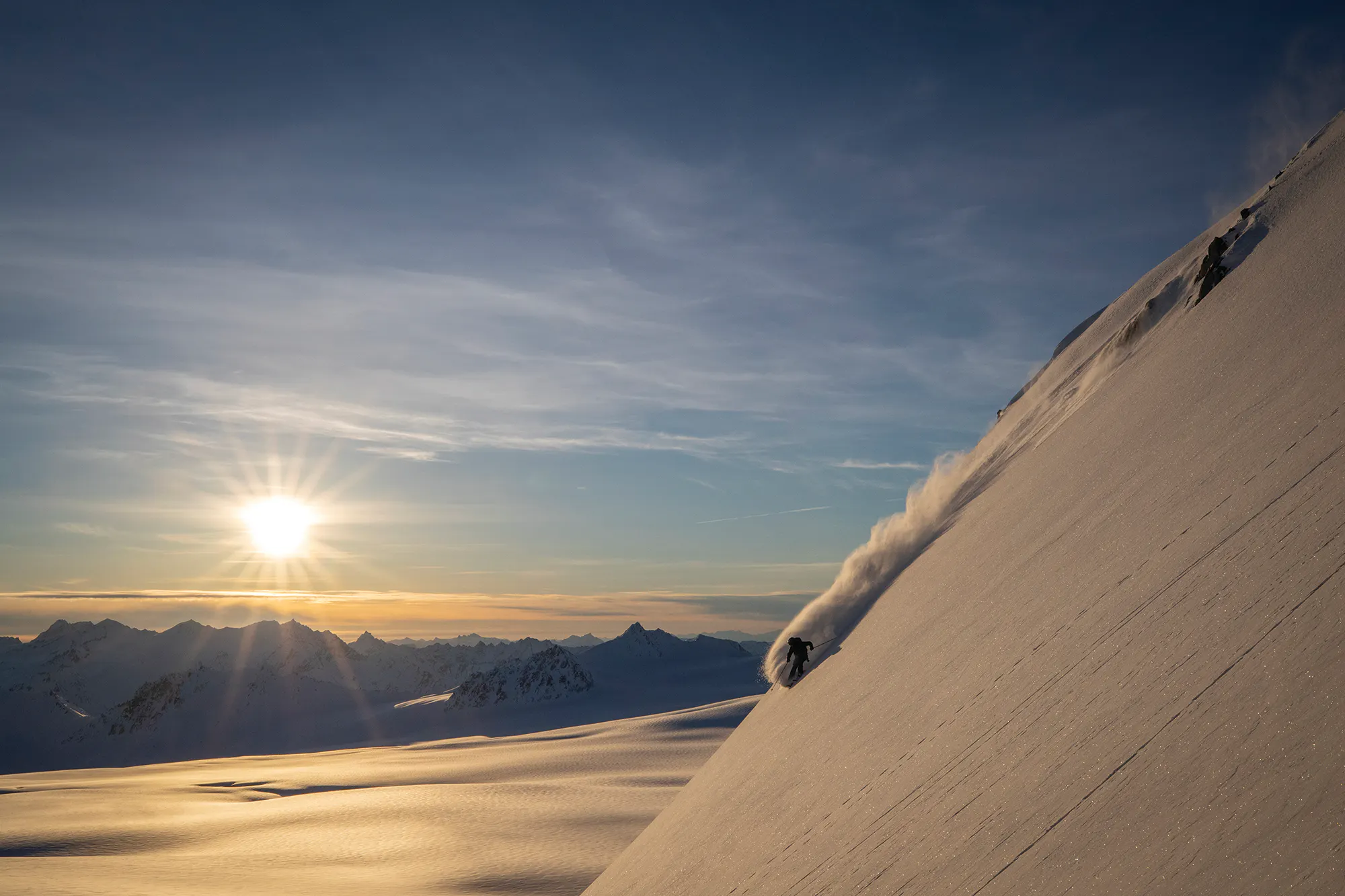 Ben Nobel skiing