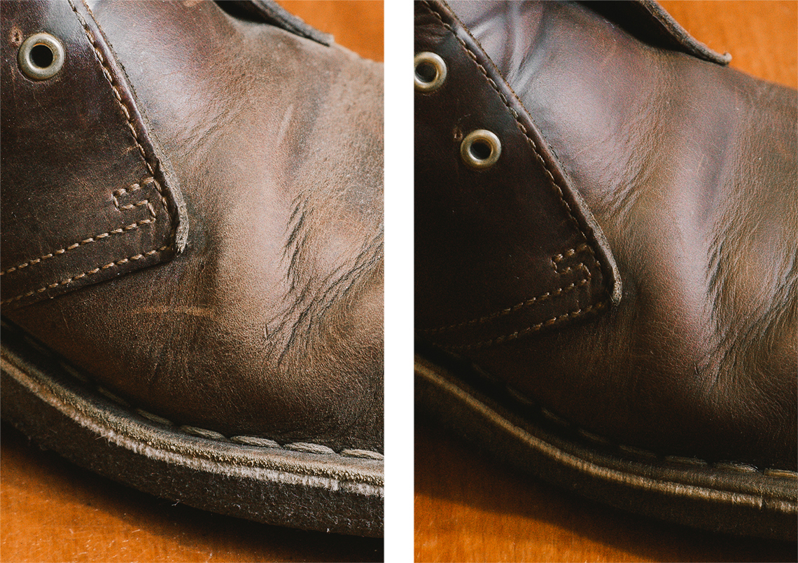 how to clean beeswax clarks