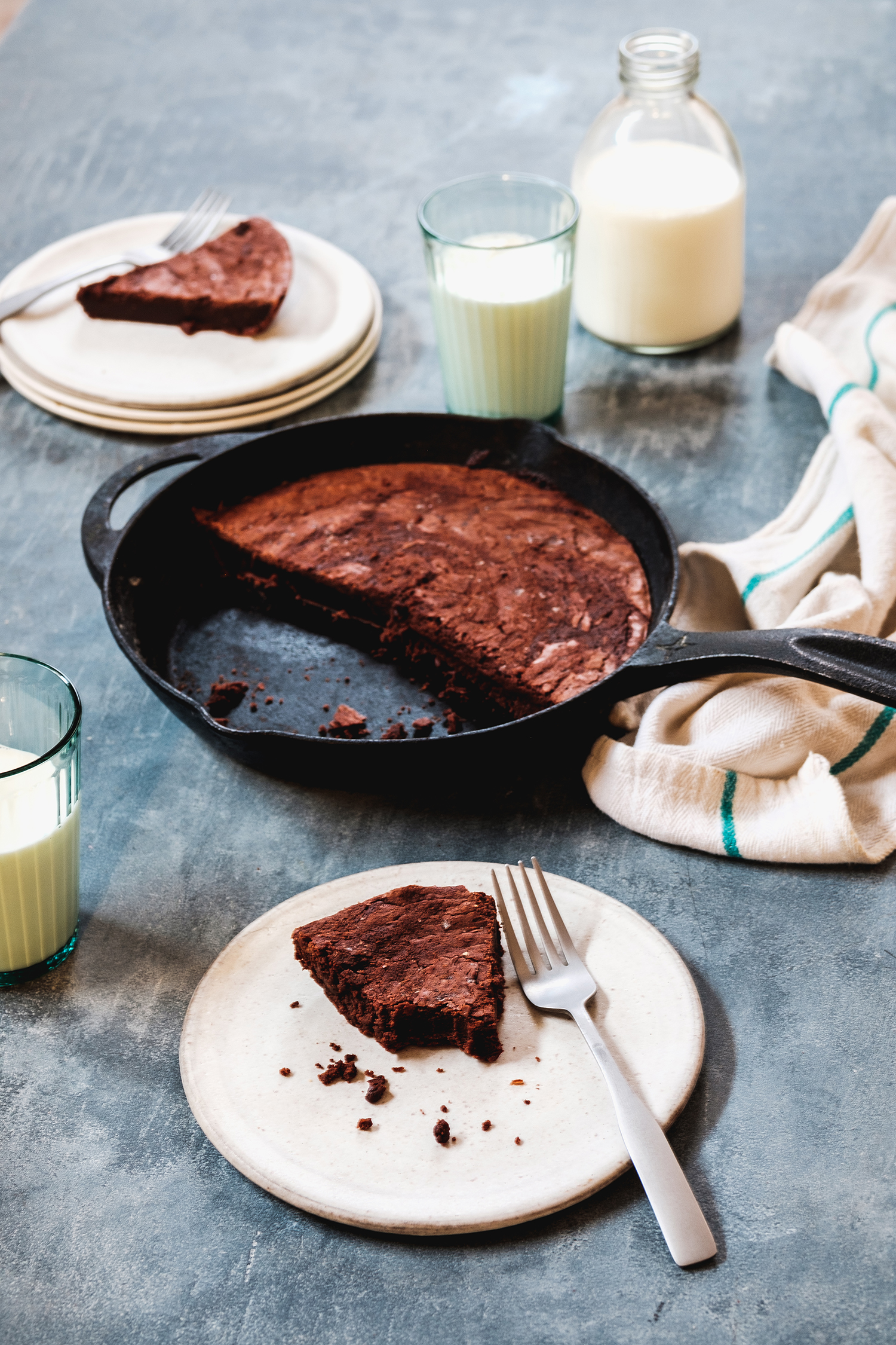 Cast Iron Skillet Brownies • The Wicked Noodle