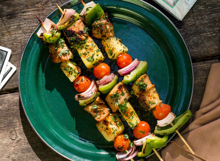 Image chicken pineapple skewer banner